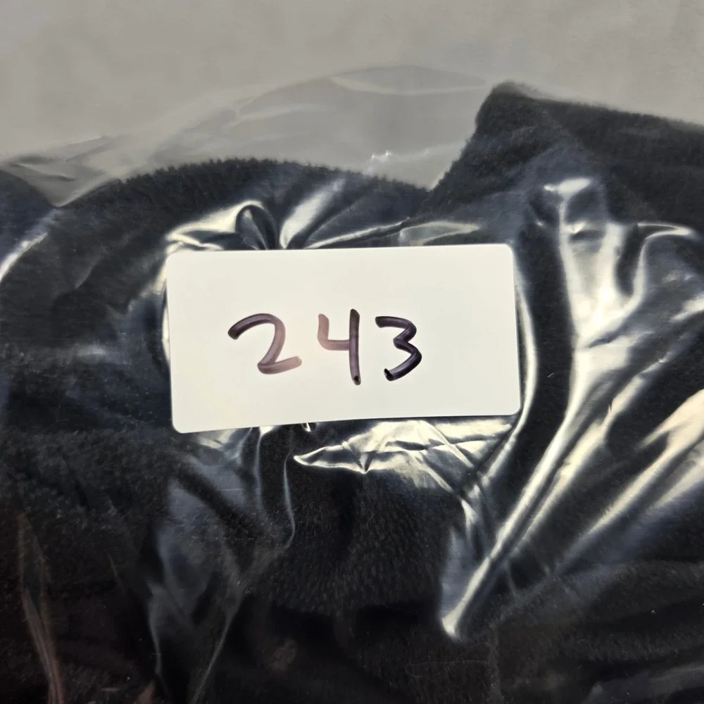 North Face Jacket Mens Double Extra Large Black 1/4 Zip Fleece Solid